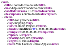 xml export/import