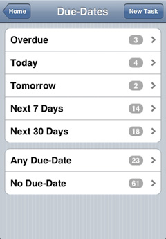 Toodledo iPhone