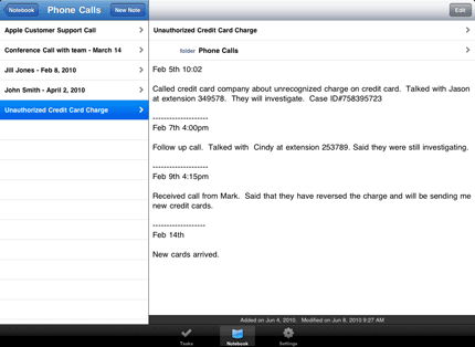 Toodledo iPad