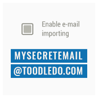 Toodledo email importing